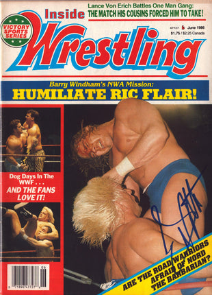 Greg Valentine signed Inside Wrestling Magazine June 1986