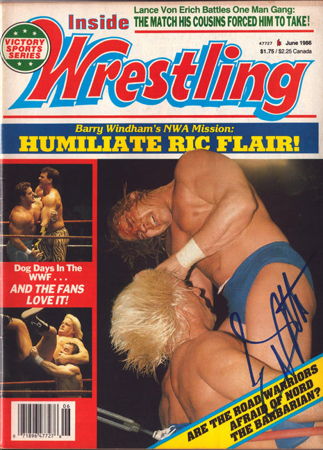 Greg Valentine signed Inside Wrestling Magazine June 1986
