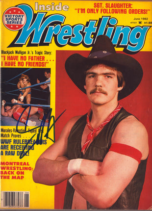 Greg Valentine signed Inside Wrestling Magazine June 1982