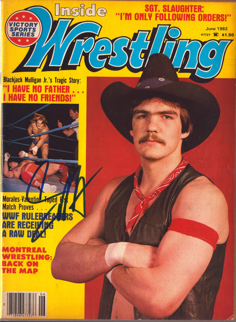 Greg Valentine signed Inside Wrestling Magazine June 1982