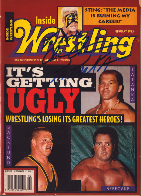 Tatanka signed Inside Wrestling Magazine February 1995