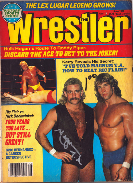 Magnum TA signed The Wrestler Magazine June 1986