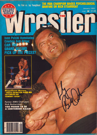 Bob Orton signed The Wrestler Magazine January 1983