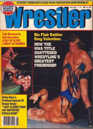 Greg Valentine signed The Wrestler Magazine August 1983