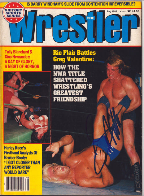 Greg Valentine signed The Wrestler Magazine August 1983