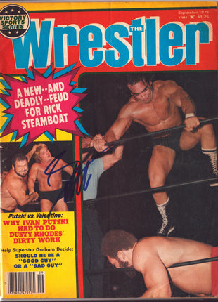 Greg Valentine signed The Wrestler Magazine September 1979