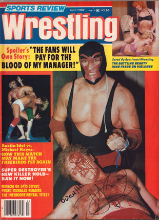 JJ Dillon signed Sports Review Wrestling Magazine April 1982