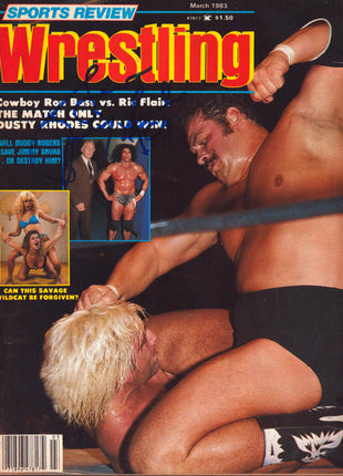 Jimmy Snuka signed Sports Review Wrestling Magazine March 1983