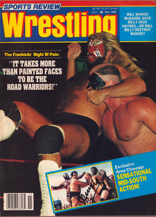 Kamala signed Sports Review Wrestling Magazine November 1985