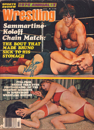 Ivan Koloff signed Sports Review Wrestling 1976 Annual #3 Magazine