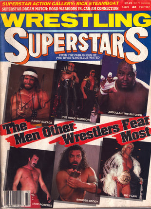 Macho Man Randy Savage signed Wrestling Superstars Magazine Fall 1987