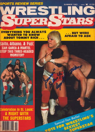 Captain Lou Albano signed Wrestling Superstars Magazine Summer 1982