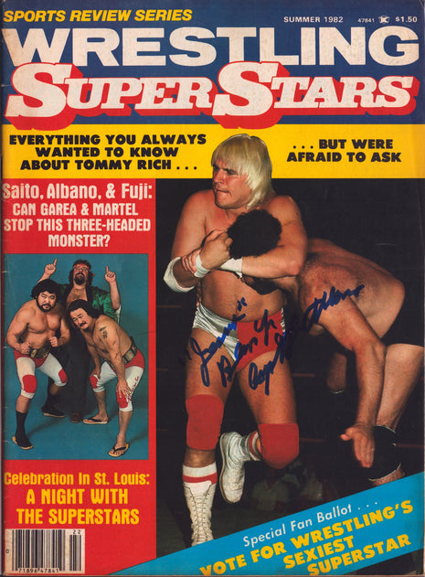 Captain Lou Albano signed Wrestling Superstars Magazine Summer 1982