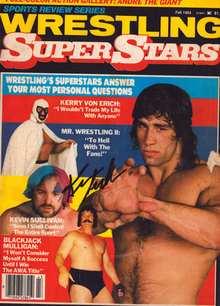 Kevin Sullivan signed Wrestling Superstars Magazine Fall 1984