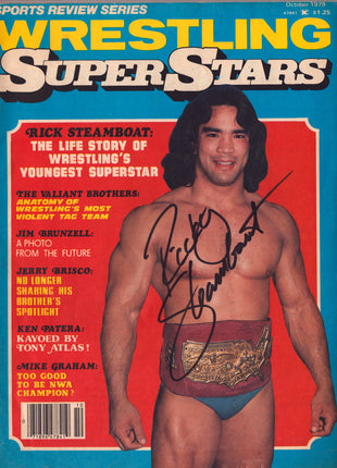Ricky Steamboat signed Wrestling Superstars Magazine October 1979