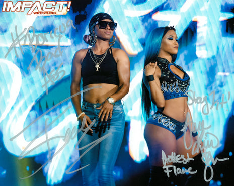 Tasha Steelz & Kiera Hogan dual signed 8x10 Photo