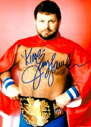 Jerry Lawler signed 8x10 Photo *BLUE SHARPIE*