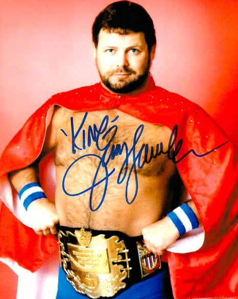 Jerry Lawler signed 8x10 Photo *BLUE SHARPIE*