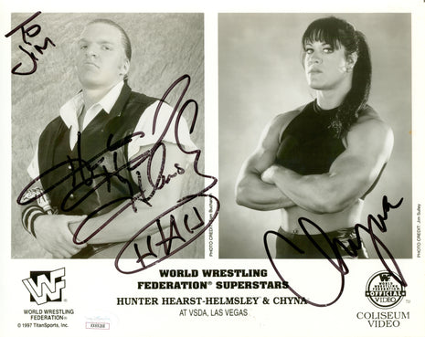 Triple H & Chyna dual signed 8x10 Photo (w/ JSA)