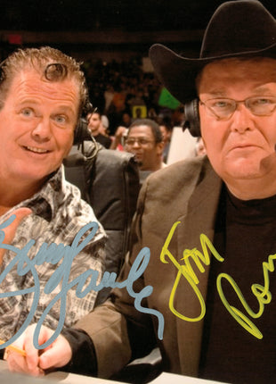 Jerry Lawler & Jim Ross dual signed 8x10 Photo