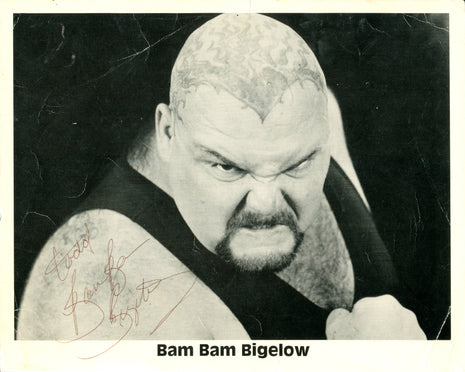 Bam Bam Bigelow signed 8x10 Photo