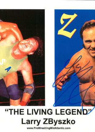 Larry Zbyszko signed 8x10 Photo