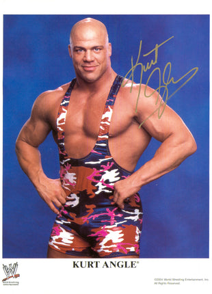 Kurt Angle signed 8x10 Photo *GOLD SHARPIE*