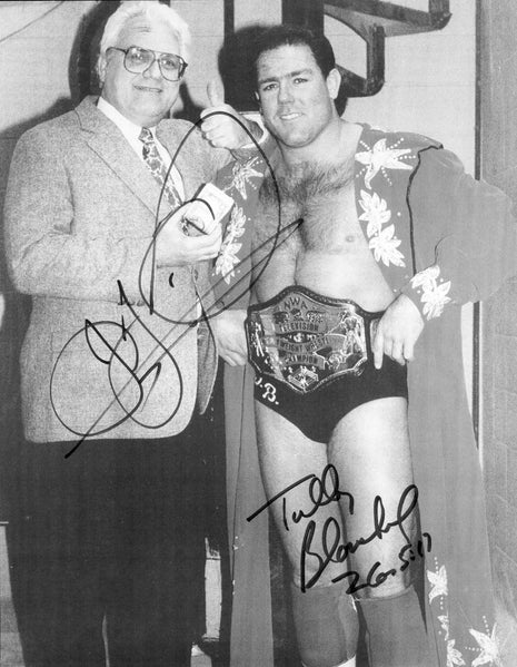 JJ Dillon & Tully Blanchard dual signed 8.5x11 Photo