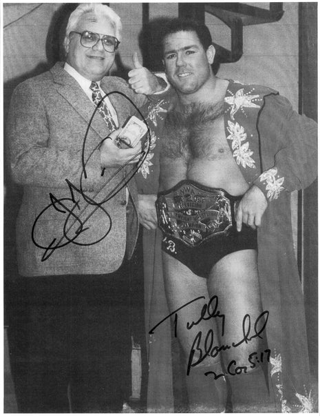 JJ Dillon & Tully Blanchard dual signed 8.5x11 Photo