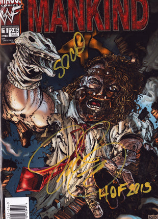 Mankind signed WWF Comic Book