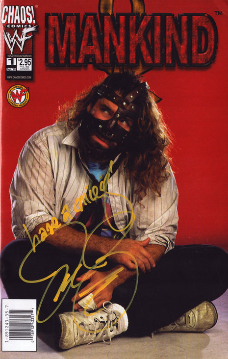 Mankind signed WWF Comic Book