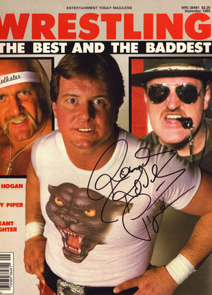 Rowdy Roddy Piper signed Wrestling The Best and The Baddest Magazine September 1985