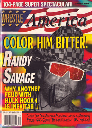 Macho Man Randy Savage signed Wrestle America Magazine Spring 1995