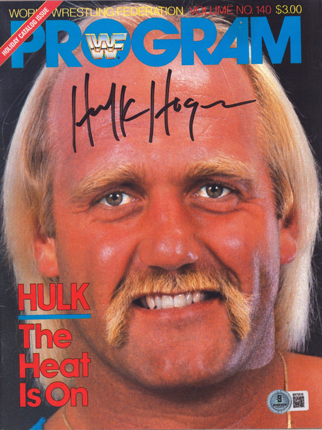 Hulk Hogan signed WWF Program Volume 140 (w/ Beckett)