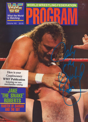 Jake Roberts signed WWF Program Volume 160