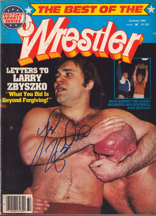 Larry Zbyszko signed The Best of the Wrestler Magazine Summer 1983