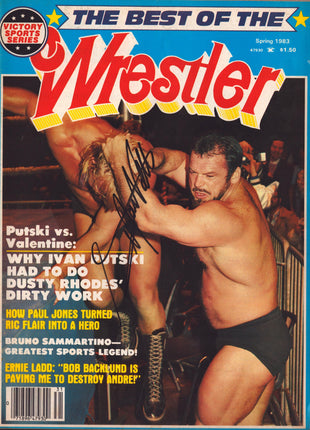 Greg Valentine signed The Best of the Wrestler Magazine Spring 1983