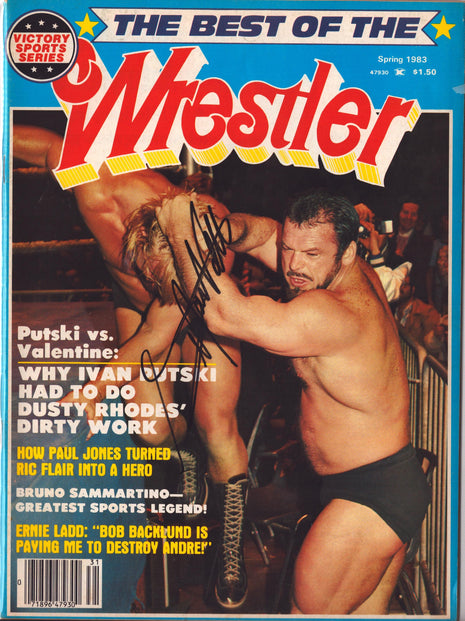 Greg Valentine signed The Best of the Wrestler Magazine Spring 1983