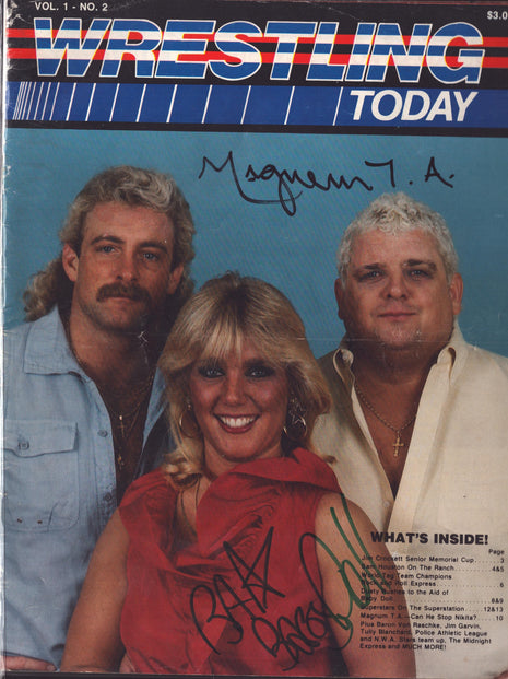 Magnum TA & Babydoll dual signed Wrestling Today Program Volume 1  Number 2