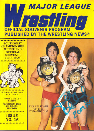 Tully Blanchard signed Major League Wrestling Program #16