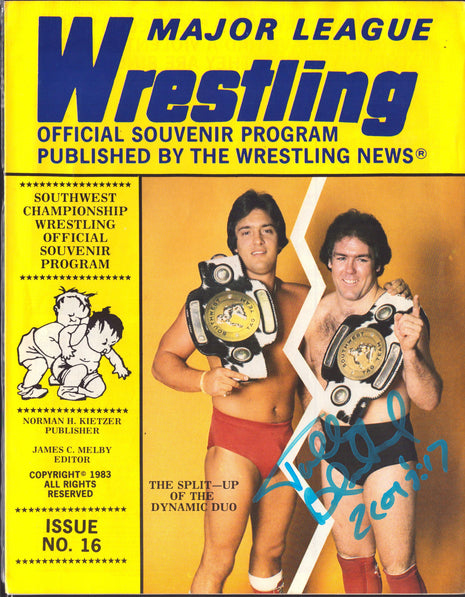 Tully Blanchard signed Major League Wrestling Program #16