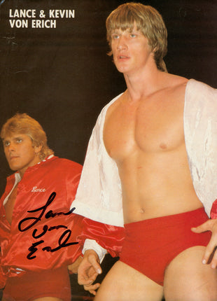 Lance Von Erich signed Magazine Page
