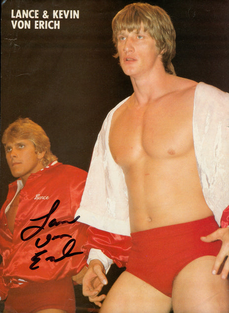Lance Von Erich signed Magazine Page