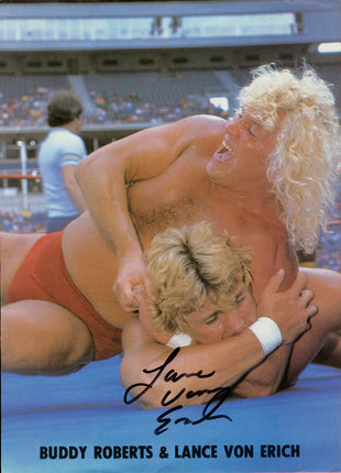 Lance Von Erich signed Magazine Page