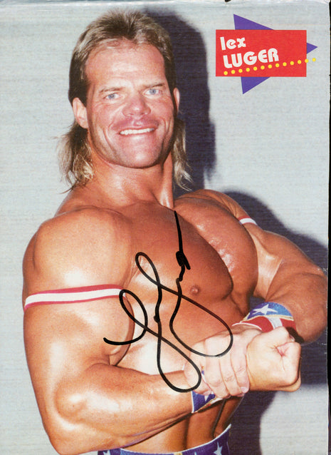 Lex Luger signed Magazine Page