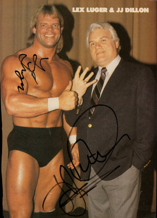 Lex Luger & JJ Dillon dual signed Magazine Page