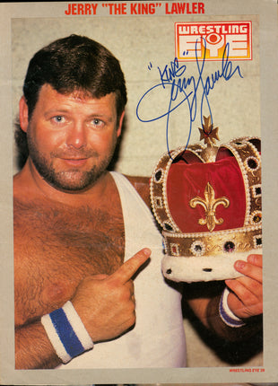 Jerry Lawler signed Magazine Page