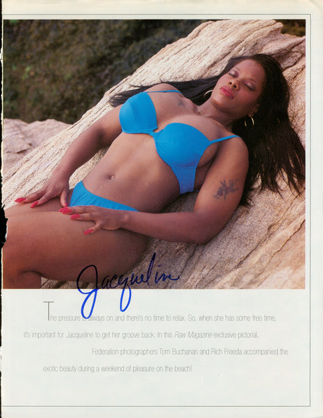 Jacqueline signed Magazine Page