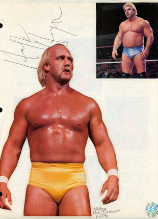 Hulk Hogan & Marty Jannetty dual signed Magazine Pages