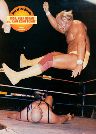 King Kong Bundy signed Magazine Page